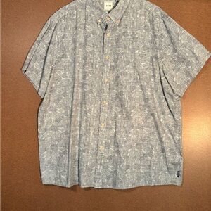ROWM Men's Casual Blue Button-Down Shirt